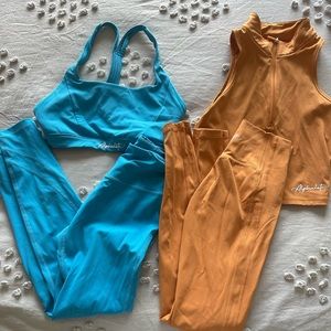 SOLD!!! Perfect condition blue and orange alphalete sets